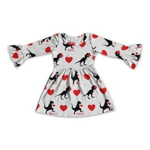 Dinosaur Print Heart Dress